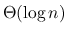 $\Theta(\log n)$